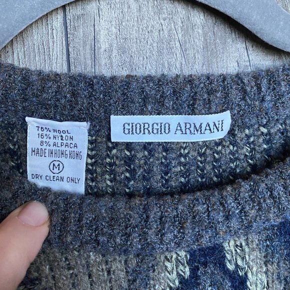GIORGIO ARMANI Vintage Wool/Alpaca Sweater M EUC - Picture 2 of 4